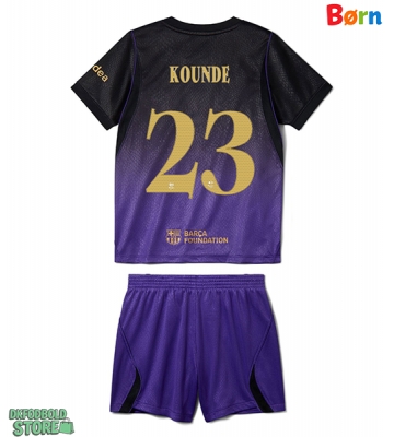 Barcelona Jules Kounde #23 Replika Babytøj Udebanesæt Børn 2026-27 Kortærmet (+ Korte bukser)